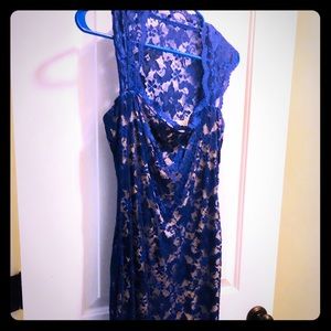 Women Blue Lace Dress